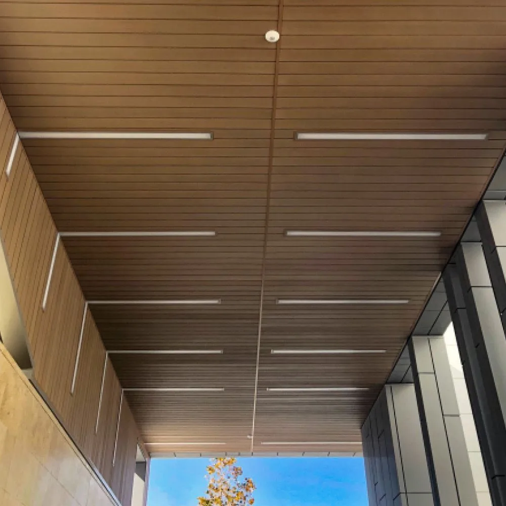 Soffit & ceiling made with Resysta